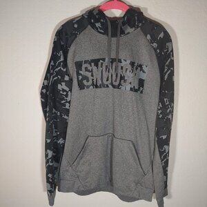 Nike Therma Fit Hoodie Men's Size Large Gray/Black Camo Swoosh Pullover